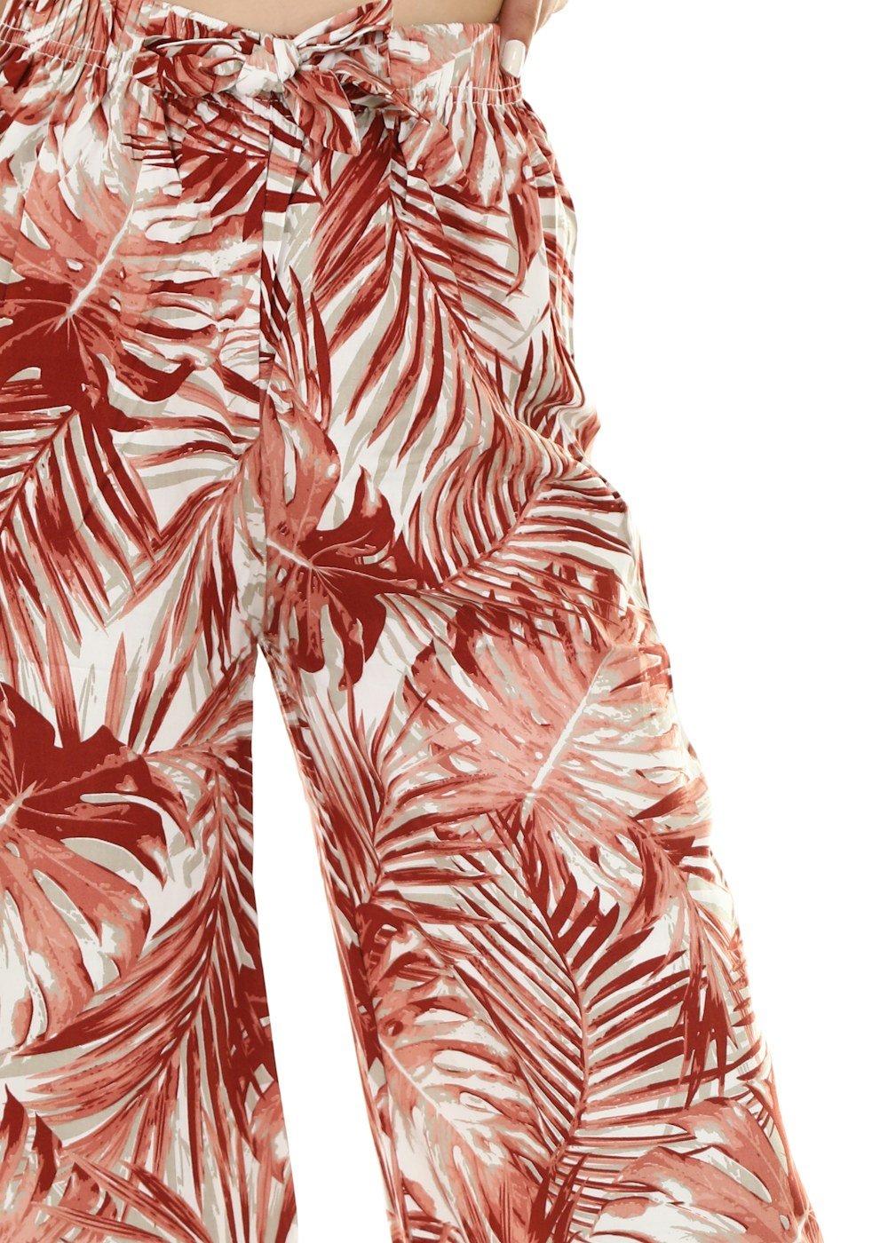 Palm Print Wide-Leg Trousers – view 2